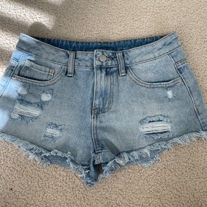 Ripped Jean Shorts